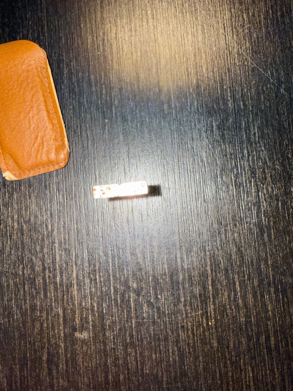 Orange Leather Pocket Sharpener Sleeve with Black Nylon Belt Pouch - Picture 7 of 8